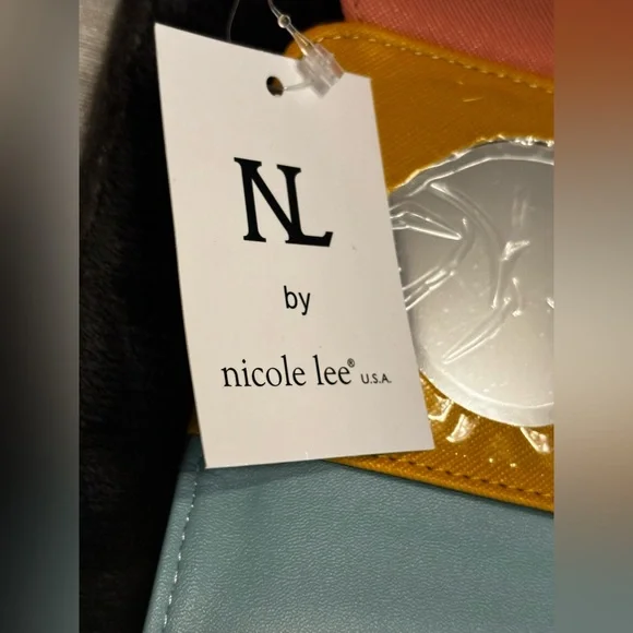 NEW🔥Nicole Lee wallet Croosbady   with chain Brown colorful ❤️🤎💙phone case - Picture 11 of 13